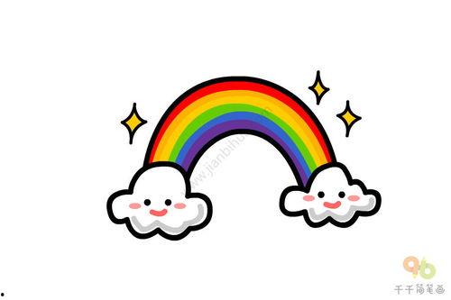 彩虹网红简笔画大全,轻松绘制潮流卡通形象